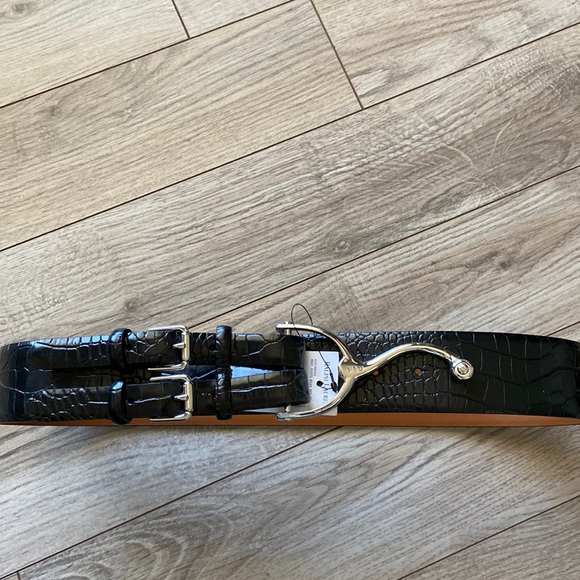 Ralph Lauren leather belt Black size M NWT - Picture 1 of 6